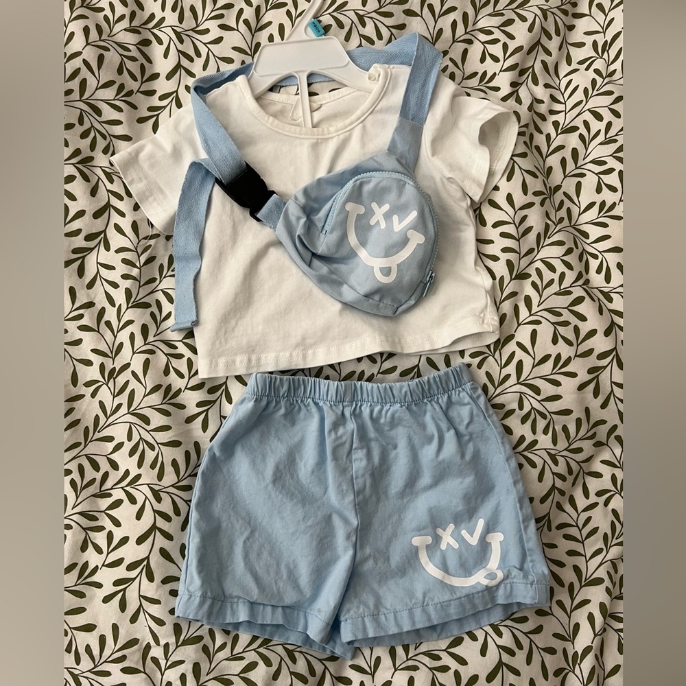 Baby boy matching set with bag